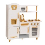 Bucatarie Moderna Alba de joaca pentru copii cu Accesorrii Incluse - Bucatarie Modern White and Gold din lemn de la Kidkraft Bucatarie Moderna Alba de joaca pentru copii cu Accesorrii Incluse - Bucatarie Modern White and Gold din lemn de la Kidkraft